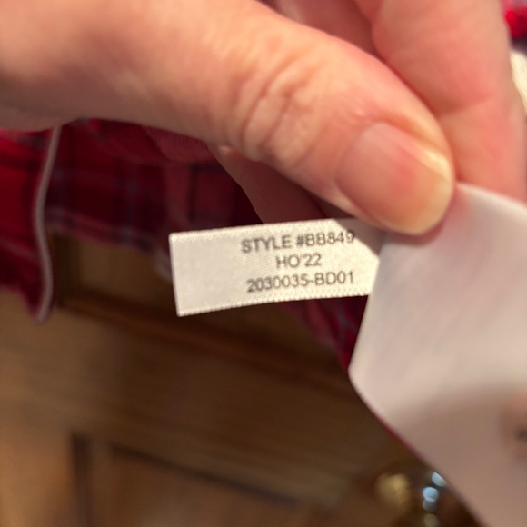 J. Crew Factory Plaid Flannel Pajama Top in Small NWT - Picture 7 of 7